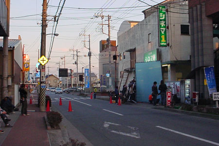 下館シネマ座で行われていたＣＭ撮影風景