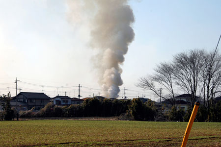 大田郷駅近くの火事 [2011年2月22日撮影]