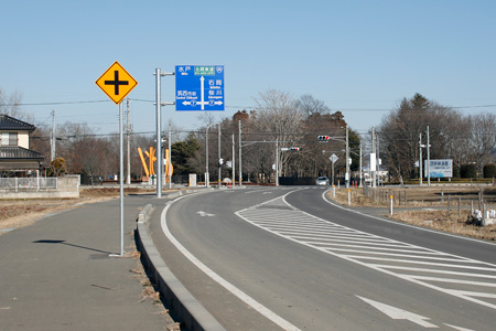 北向きで撮影した筑西幹線道路 [2013年1月10日撮影]