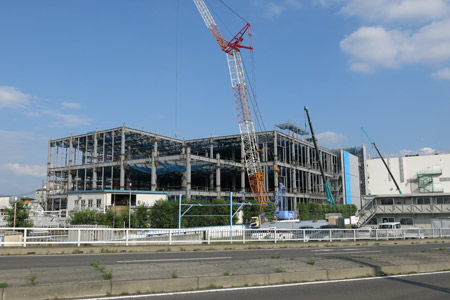 日本ハム新工場の建設の様子 [2013年9月12日撮影]