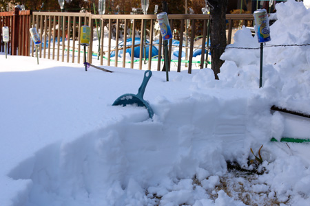 40cm～50cmくらい積もった雪 [2014年2月9日撮影]