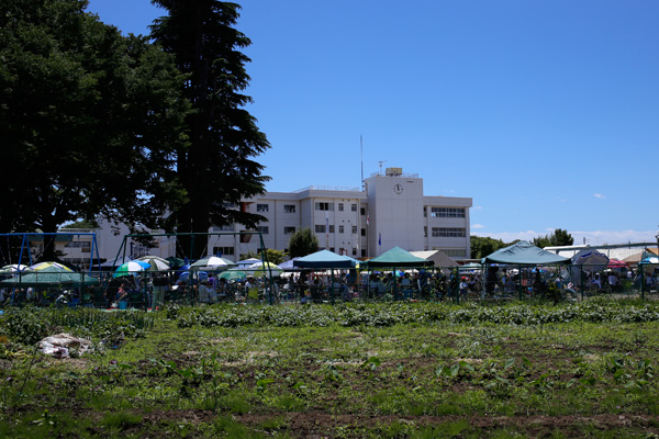 運動会が行われていた大田小学校 [2014年6月14日撮影]