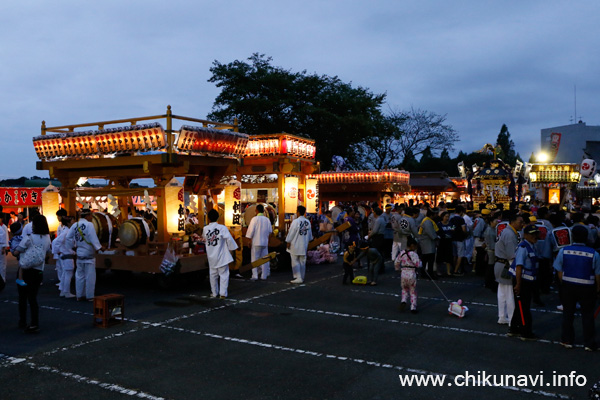 関城の祭典 どすこいペア 山車や神輿 [2015年8月23日撮影]