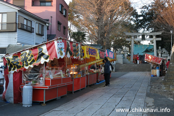 節分祭の日の羽黒神社参道 [2016年2月3日午後4時40分頃撮影]