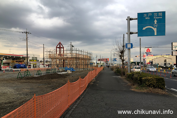 すき家跡の建築工事 [2022年12月21日撮影]