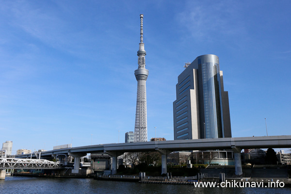 隅田川からの東京スカイツリー [2023年2月11日撮影]