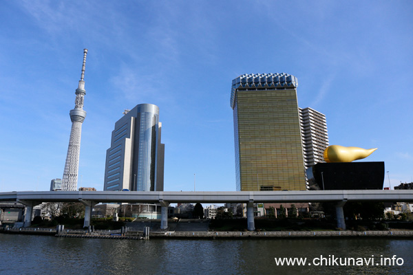 隅田川からの東京スカイツリー [2023年2月11日撮影]