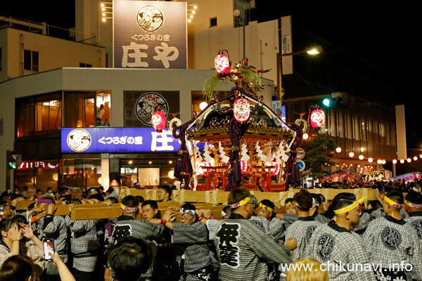 下館祇園まつり　駅前を渡御する明治神輿                     [2023年7月28日撮影]