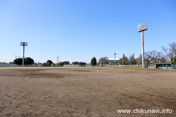 下館運動場 照明付野球場                  [2023年11月16日撮影]