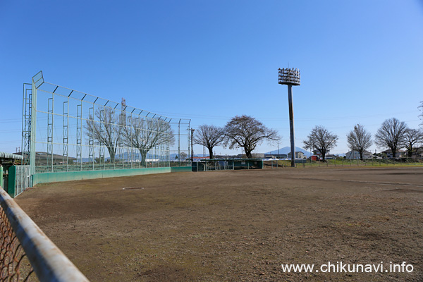 下館運動場 照明付野球場                  [2023年11月16日撮影]