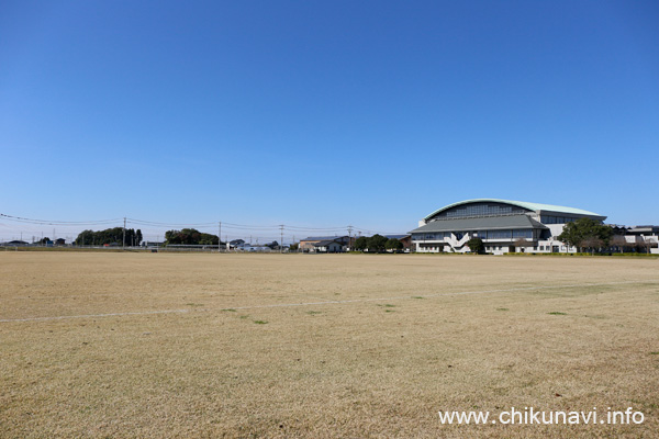 下館運動場 多目的広場・サッカー場 (南側) [2023年11月16日撮影]