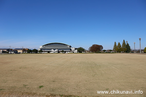 下館運動場 多目的広場・サッカー場 (南側) [2023年11月16日撮影]