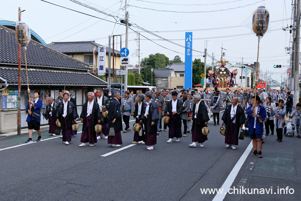 下館祇園まつり 大町通りを渡御する明治神輿 [2025年7月25日撮影]