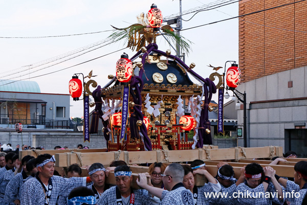 下館祇園まつり 大町通りを渡御する明治神輿 [2025年7月25日撮影]