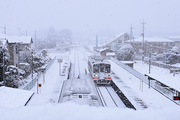 大雪の大田郷駅