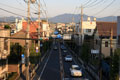 旧消防署前歩道橋より田町方面を望む。