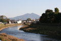 勤行川(五行側)下館小学校付近より筑波山を望む。