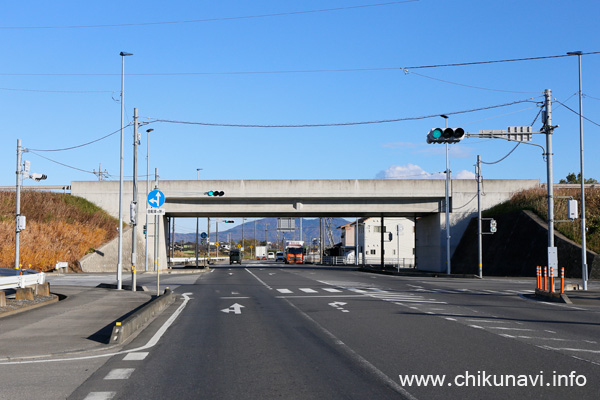 栗島IC橋 (奥が筑西市街)