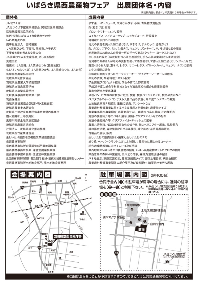いばらき県西農産物フェア