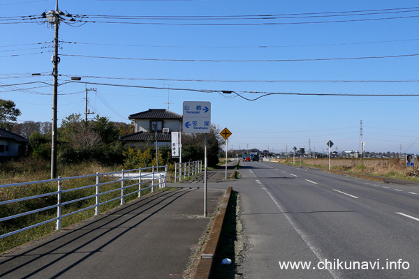国道50号下館バイパスの方から最勝寺に向かう道順 [2023年11月16日撮影]