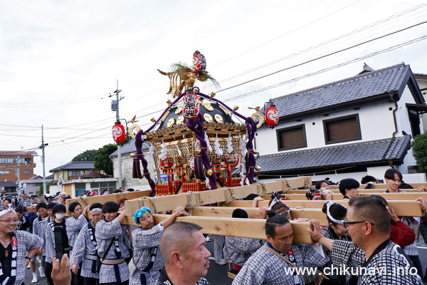 下館祇園まつり 大町通りを渡御する明治神輿 [2025年7月24日撮影]