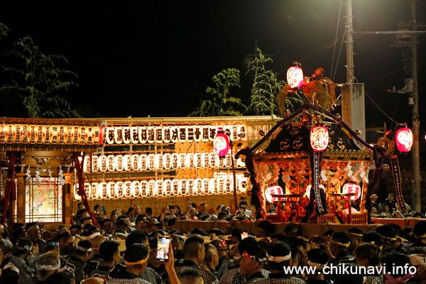 下館祇園まつり 羽黒神社御仮屋前での渡御 [2025年7月24日撮影]