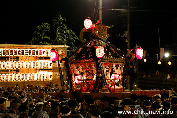 下館祇園まつり 羽黒神社御仮屋前での渡御 [2025年7月24日撮影]