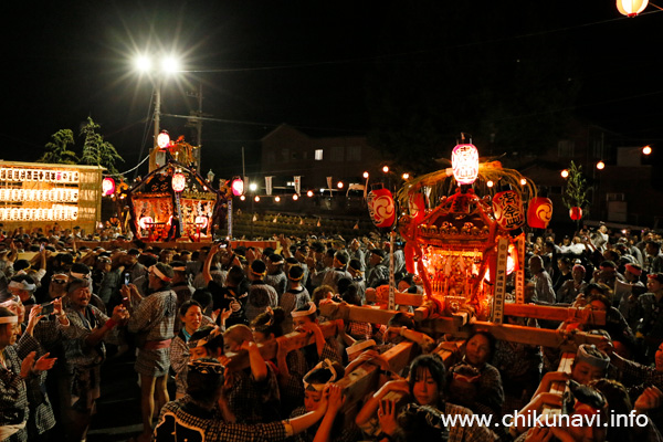 下館祇園まつり 羽黒神社御仮屋前での渡御 [2025年7月24日撮影]