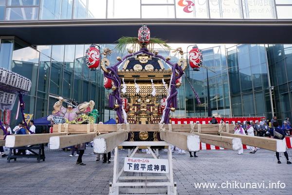 下館祇園まつり 以前より少し小さく見える平成神輿 [2025年7月26日撮影]