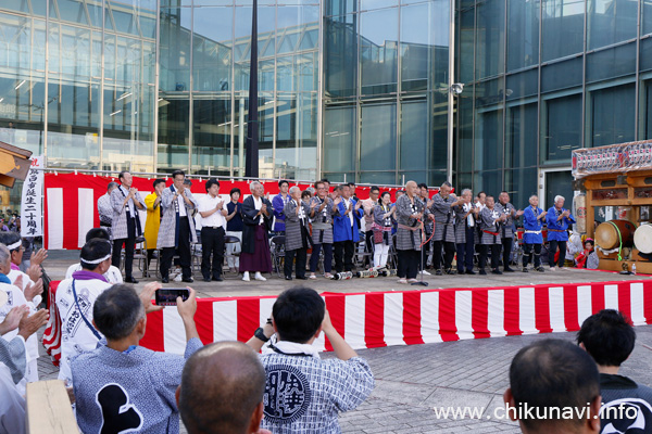 下館祇園まつり 渡御開始前の舞台あいさつ [2025年7月26日撮影]