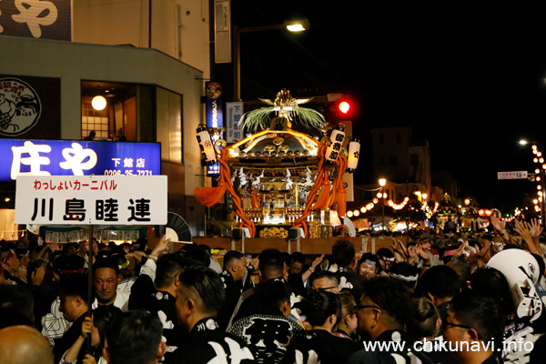 下館祇園まつり 川島睦連の神輿 [2025年7月26日撮影]