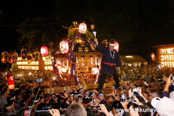 下館祇園まつり お宮入り終了間際の平成神輿 [2025年7月26日撮影]