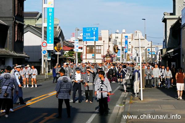 下館祇園まつり この瞬間だけ歩行者天国になる旧国道50号 [2025年7月27日撮影]