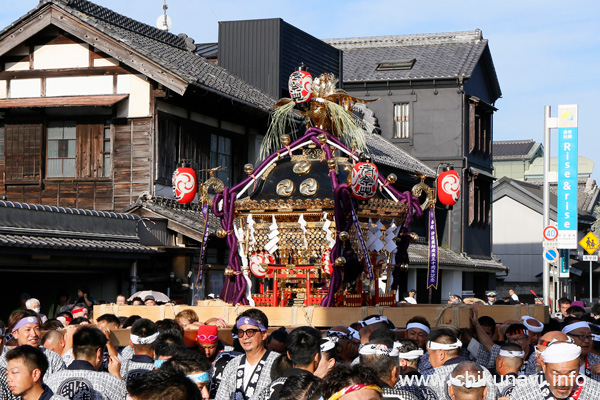 下館祇園まつり 田町から金井町に向う明治神輿 [2025年7月27日撮影]